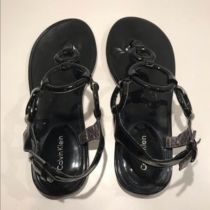 Calvin Klein Black Sandals sz 7